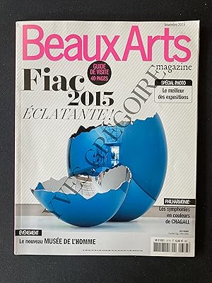 Image du vendeur pour BEAUX ARTS-NOVEMBRE 2015 mis en vente par Yves Grgoire