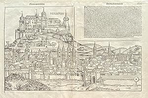 Herbipolis (=Würzburg, große Panorama-Ansicht, mit lateinischem Text).