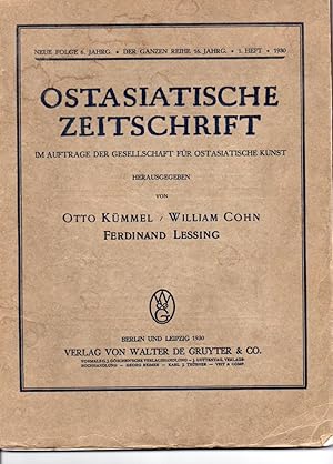 Immagine del venditore per Ostasiatische Zeitschrift. Neue Folge: 6. Jahrgang (1930) venduto da Orca Knowledge Systems, Inc.