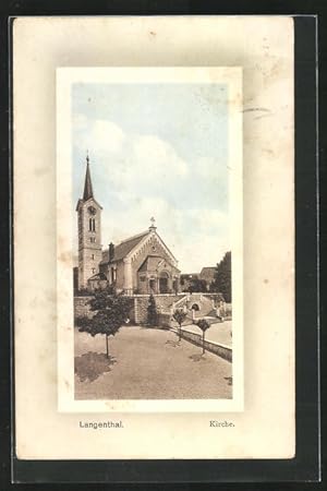 Bild des Verkufers fr Ansichtskarte Langenthal, Blick auf die Kirche zum Verkauf von Bartko-Reher