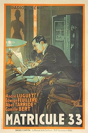 "MATRICULE 33" Réalisé par Karl ANTON en 1933 avec André LUGUET, Edwige FEUILLÈRE (d'après la piè...