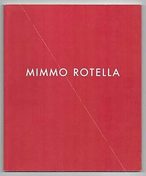 Seller image for Mimmo ROTELLA. for sale by Librairie-Galerie Dorbes Tobeart