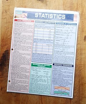 STATISTICS : Laminated Reference Chart: Parameters, Variables, Intervals, Proportions (Quickstudy...