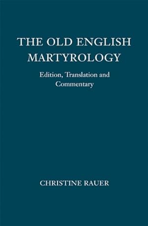 Image du vendeur pour Old English Martyrology : Edition, Translation and Commentary mis en vente par GreatBookPrices