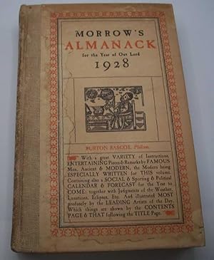 Seller image for Morrow's Almanack for the Year of Our Lord 1928 for sale by Easy Chair Books