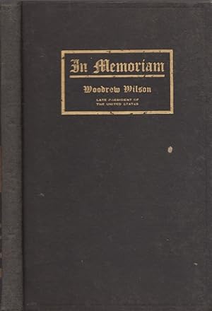 Woodrow Wilson Memorial Address Delivered Before the Joint Meeting of the Two Houses of Congress ...