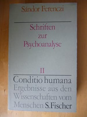 Bild des Verkufers fr Schriften zur Psychoanalyse II. Einleitung von Judith Dupont. Conditio humana. Ergebnisse aus den Wissenschaften. Herausgegeben von Thure von Uexkll und Ilse Grubrich-Simitis. zum Verkauf von Versandantiquariat Harald Gross