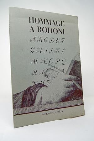 Imagen del vendedor de Hommage  Bodoni a la venta por Librairie Douin