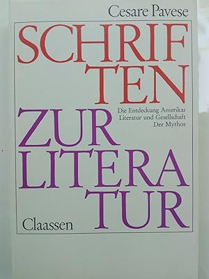 Bild des Verkufers fr Schriften zur Literatur - Die Entdeckung Amerikas, Literatur und Gesellschaft, der Mythos zum Verkauf von Versandantiquariat Jena