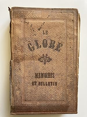 Le Globe journal géographique. Organe de la Société de Géographie de Genève pour ses Mémoires et ...