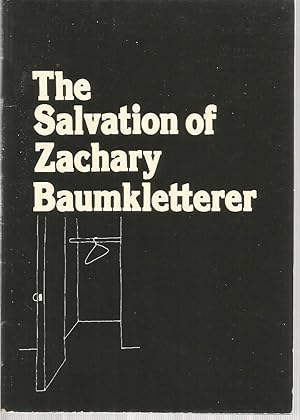 Bild des Verkufers fr The Salvation of Zachary Baumkletter zum Verkauf von The Book Junction