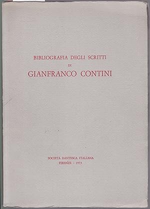 Bibliografia degli scritti di Gianfranco Contini