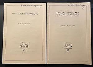 "Nuclear Testing and the Problem of Peace" AND WITH "The Search for Stability" SIGNED