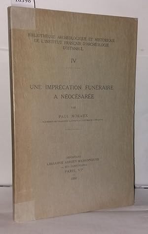 Image du vendeur pour Une imprcation funraire  Nocsare mis en vente par Librairie Albert-Etienne