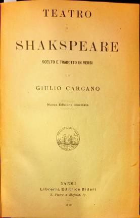 Immagine del venditore per Teatro di Shakespeare. venduto da Libreria La Fenice di Pietro Freggio