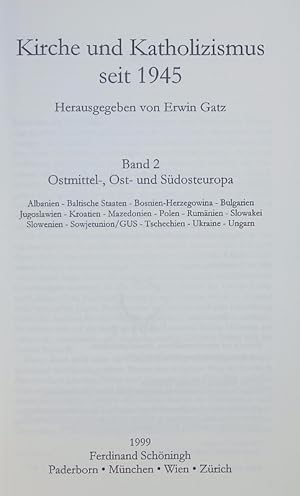 Seller image for Mittel-, West- und Nordeuropa. (= Kirche und Katholizismus seit 1945. Bd. 1). for sale by Antiquariat Bookfarm