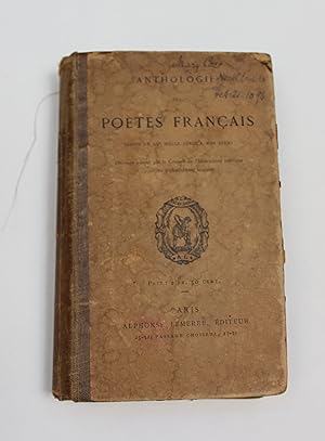 Image du vendeur pour Anthologie des Potes Franais, depuis le XVe sicle jusqu'a nos jours. mis en vente par Our Kind Of Books