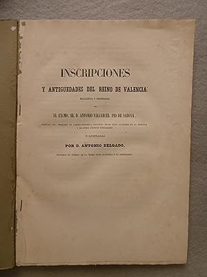 INSCRIPCIONES Y ANTIGÜEDADES DEL REINO DE VALENCIA.