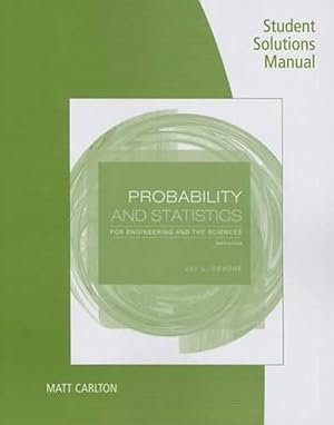 Seller image for Student Solutions Manual for Devore's Probability and Statistics for Engineering and the Sciences, 9th (Paperback) for sale by AussieBookSeller