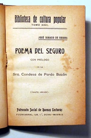 Imagen del vendedor de POEMA DEL SEGURO - Madrid s/f a la venta por Llibres del Mirall