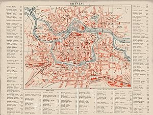 Stadtplan von Breslau. Maßstab: 1 : 19 000