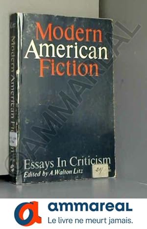 Bild des Verkufers fr Modern American Fiction: Essays in Criticism zum Verkauf von Ammareal