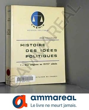 Bild des Verkufers fr Histoire des idees politiques t.1 zum Verkauf von Ammareal