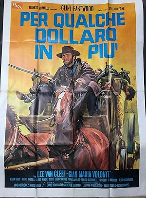 Per Qualche Dollaro in Più [For a Few Dollars More]. Original Movie Poster, Spanish Language