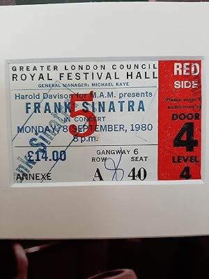 Frank Sinatra [ London Concert Ticket ]