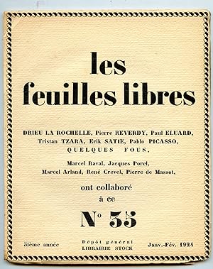 LES FEUILLES LIBRES - Numéro 35 - 5iéme année Janv.-Fév. 1924