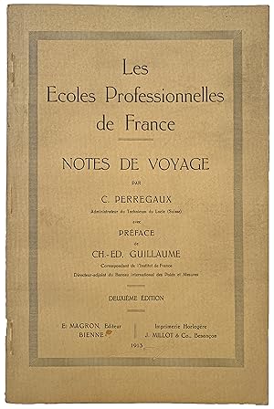 Seller image for Les Ecoles Professionnelles de France. Notes de Voyage. Deuxieme edition. for sale by Jeff Weber Rare Books
