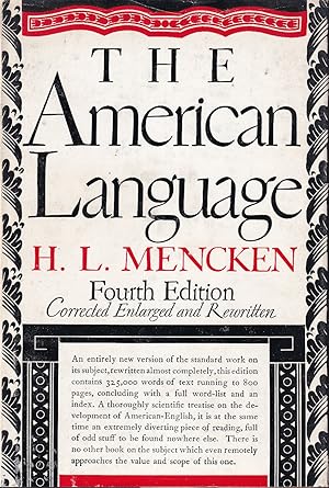 The American Language: An Inquiry Into the Development of English in the United States