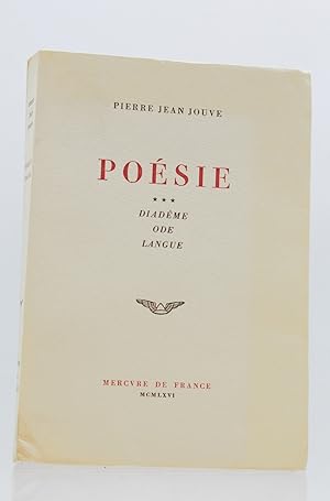 Poésie. Diadème - Ode - Langue