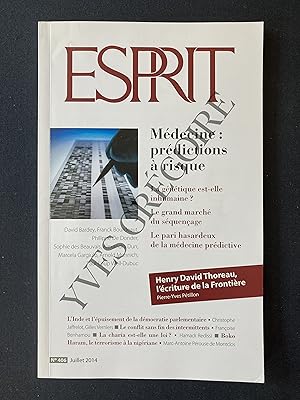 ESPRIT-N°406-JUILLET 2014-MEDECINE: PREDICTIONS A RISQUE