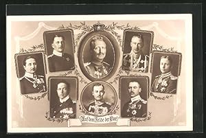 Bild des Verkufers fr Ansichtskarte Auf dem Felde der Ehre!, Kaiser Wilhelm II. von Preussen zum Verkauf von Bartko-Reher