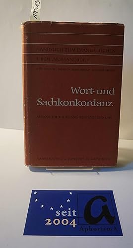 Imagen del vendedor de Wort und Sachkonkordanz. Verzeichnis der Strophenanfnge. a la venta por AphorismA gGmbH