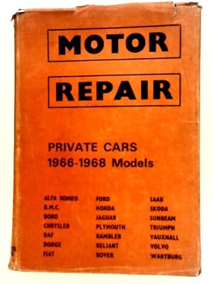 Bild des Verkufers fr Motor Repair 1966-1968 Models zum Verkauf von World of Rare Books