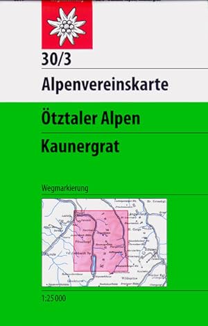 Ötztaler Alpen - Kaunergrat: Topographische Karte 1:25000 (Alpenvereinskarten)