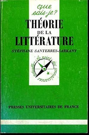Bild des Verkufers fr Thorie de la littrature zum Verkauf von JLG_livres anciens et modernes