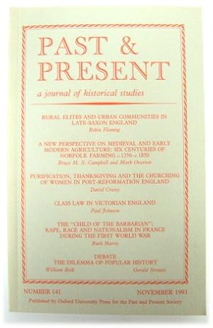 Bild des Verkufers fr Past & Present: A Journal of Historical Studies - Number 141, November 1993 zum Verkauf von PsychoBabel & Skoob Books