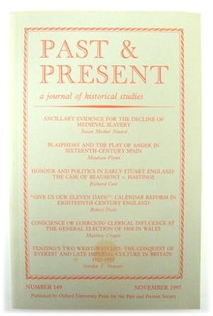 Image du vendeur pour Past & Present: A Journal of Historical Studies - Number 149, November 1995 mis en vente par PsychoBabel & Skoob Books