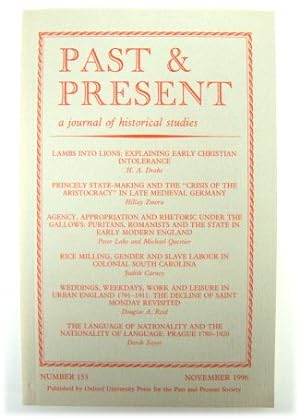 Immagine del venditore per Past & Present: A Journal of Historical Studies - Number 153, November 1996 venduto da PsychoBabel & Skoob Books