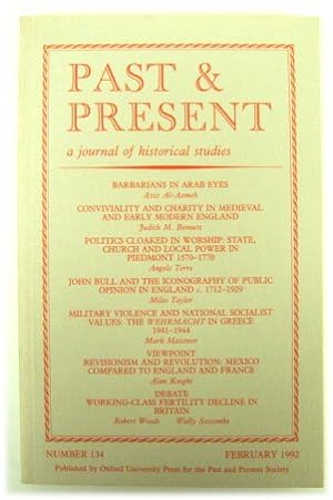 Bild des Verkufers fr Past & Present: A Journal of Historical Studies - Number 134, February 1992 zum Verkauf von PsychoBabel & Skoob Books
