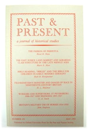 Bild des Verkufers fr Past & Present: A Journal of Historical Studies - Number 139, May 1993 zum Verkauf von PsychoBabel & Skoob Books