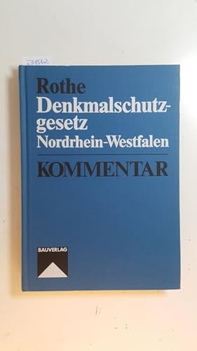 Seller image for Denkmalschutzgesetz Nordrhein-Westfalen : Kommentar for sale by Gebrauchtbcherlogistik  H.J. Lauterbach