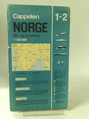Imagen del vendedor de Cappelen Norge Bil-og turistkart Dobberltblad 1-2 a la venta por World of Rare Books