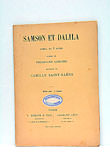 Bild des Verkufers fr Samson et Dalila. Opra en trois actes. Musique de Camille Saint-Sans. zum Verkauf von ltimo Captulo S.L.