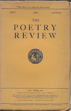 Immagine del venditore per The Poetry Review. July-August 1938. Volume XXIX, Number 4 venduto da stephens bookstore