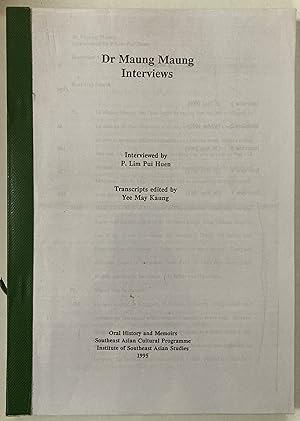 Seller image for Dr Maung Maung Interviews for sale by Joseph Burridge Books