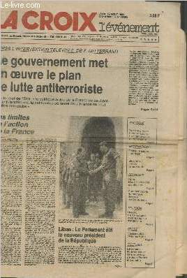 Bild des Verkufers fr La Croix 102e anne n30252 Jeudi 19 aot 1982. Sommaire : Le gouvernement met en oeuvre le plan de lutte antiterroriste - Liban : Le parlement lit le nouveau prsident de la Rpublique - Chine : Reagan l'artificier - Seychelles : Fin de la mutinerie etc zum Verkauf von Le-Livre